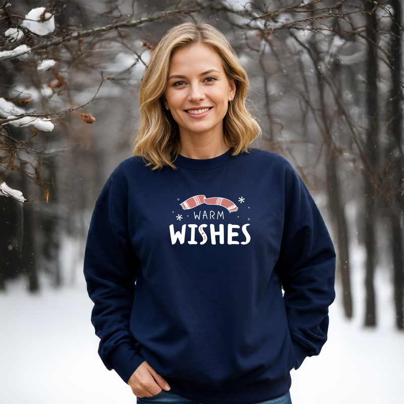 "Warm Wishes"Relaxed Fit Classic Crew Unisex Sweatshirt