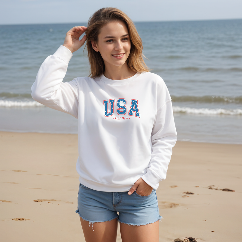 SALE "USA 1776"Relaxed Fit Classic Crew Unisex Sweatshirt