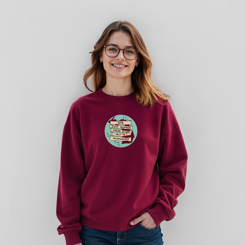 "Ope..."Relaxed Fit Classic Crew Unisex Sweatshirt