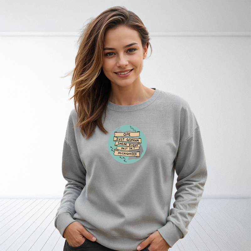 "Ope..."Relaxed Fit Classic Crew Unisex Sweatshirt