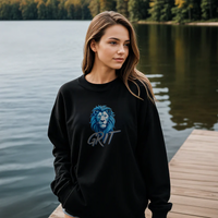 "Lion Grit"Relaxed Fit Classic Crew Unisex Sweatshirt