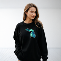 "Northern Lights Lighthouse"Relaxed Fit Classic Crew Unisex Sweatshirt