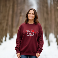 "Wine Is My Valentine"Relaxed Fit Classic Crew Unisex Sweatshirt