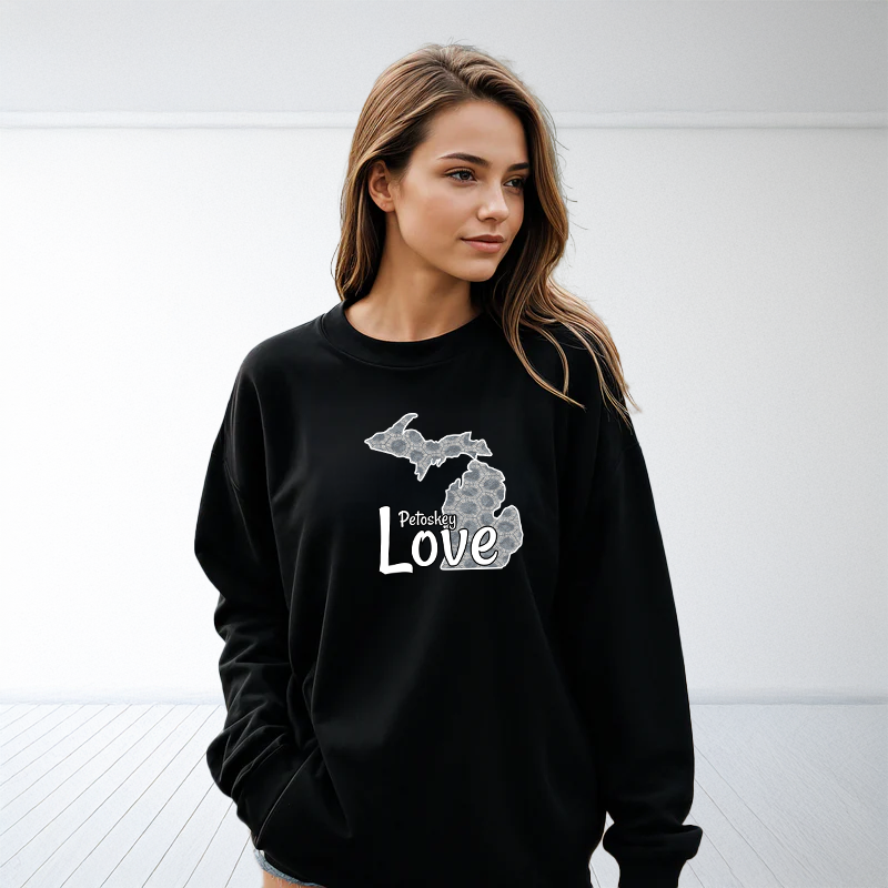 "Petoskey Love"Relaxed Fit Classic Crew Unisex Sweatshirt