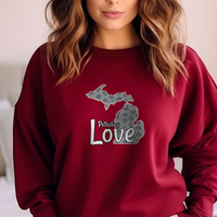 "Petoskey Love"Relaxed Fit Classic Crew Unisex Sweatshirt