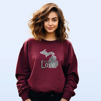 "Petoskey Love"Relaxed Fit Classic Crew Unisex Sweatshirt