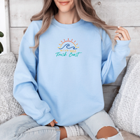 SALE "Sunshine On The Fresh Coast"Relaxed Fit Classic Crew Unisex Sweatshirt