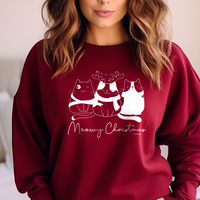 SALE "A Very Meowy Christmas"Relaxed Fit Classic Crew Unisex Sweatshirt