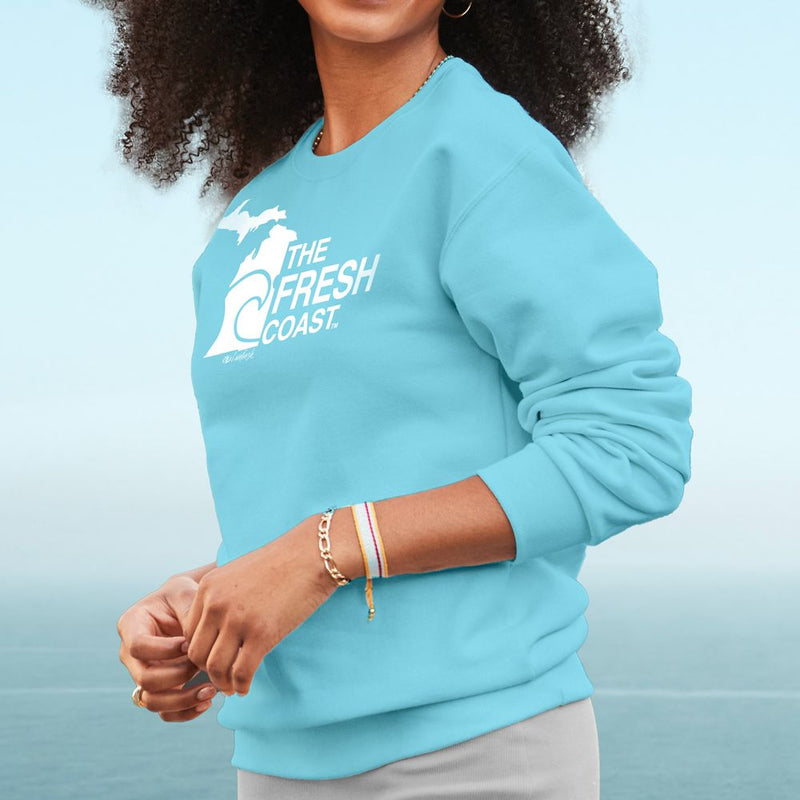 "Fresh Coast"Relaxed Fit Bright Classic Crew Unisex Sweatshirt