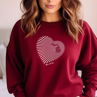 "Michigan Heart"Relaxed Fit Classic Crew Unisex Sweatshirt