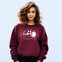 SALE "A Very Meowy Christmas"Relaxed Fit Classic Crew Unisex Sweatshirt