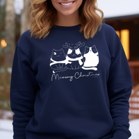 SALE "A Very Meowy Christmas"Relaxed Fit Classic Crew Unisex Sweatshirt