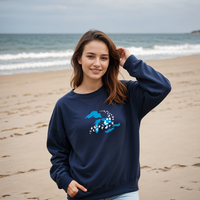 "Great Lakes Butterfly"Relaxed Fit Classic Crew Unisex Sweatshirt