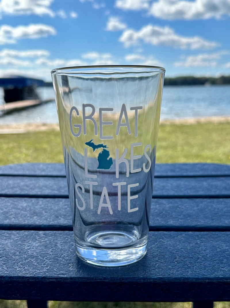 Great Lakes State Pint Glass