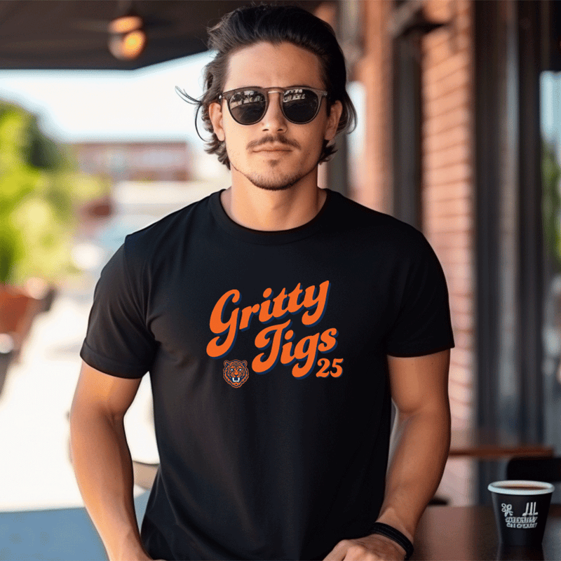 "Gritty Tigs"Men's Crew T-Shirt