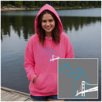 "NEW Michiganian Bridge"Relaxed Fit Classic Hoodie