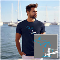 "NEW Michiganian Bridge"Men's Crew T-Shirt