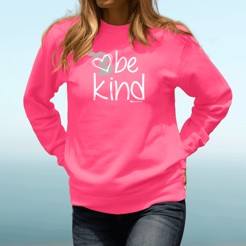 "Michigan Be Kind"Relaxed Fit Classic Crew Unisex Sweatshirt