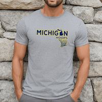 "Michigan Hoops"Men's Crew T-Shirt