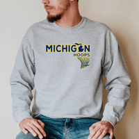 "Michigan Hoops"Men's Long Sleeve T-Shirt