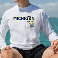 "Michigan Hoops"Men's Long Sleeve T-Shirt