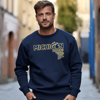 "Michigan Hoops"Men's Classic Crew Sweatshirt