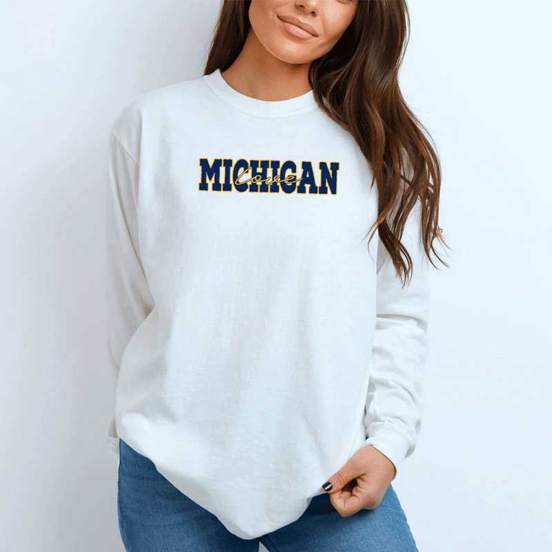 "Michigan Love"Relaxed Fit Long Sleeve Unisex T-Shirt