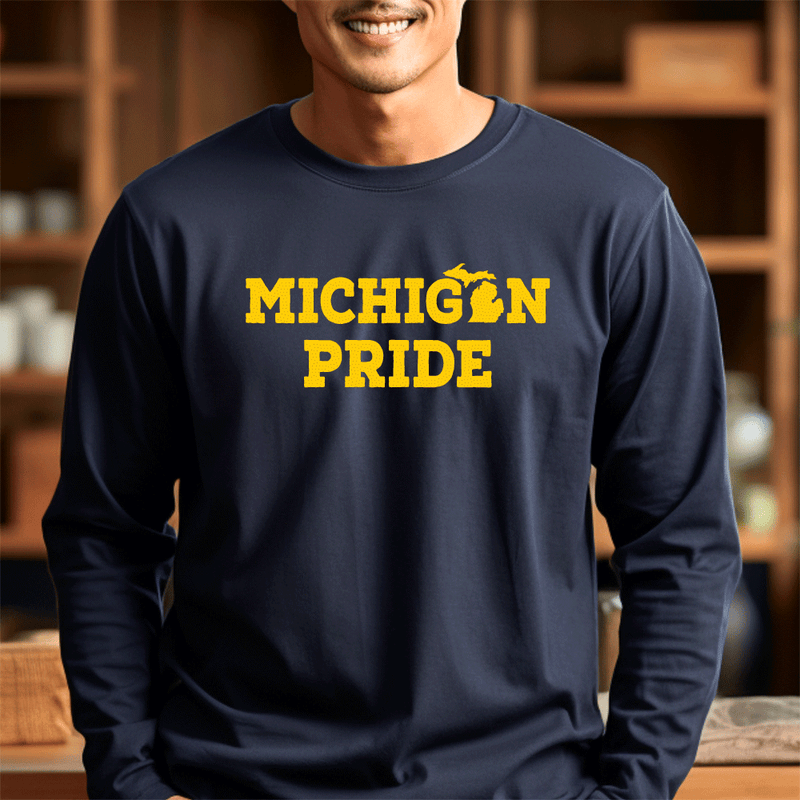 "Michigan Pride"Men's Long Sleeve T-Shirt