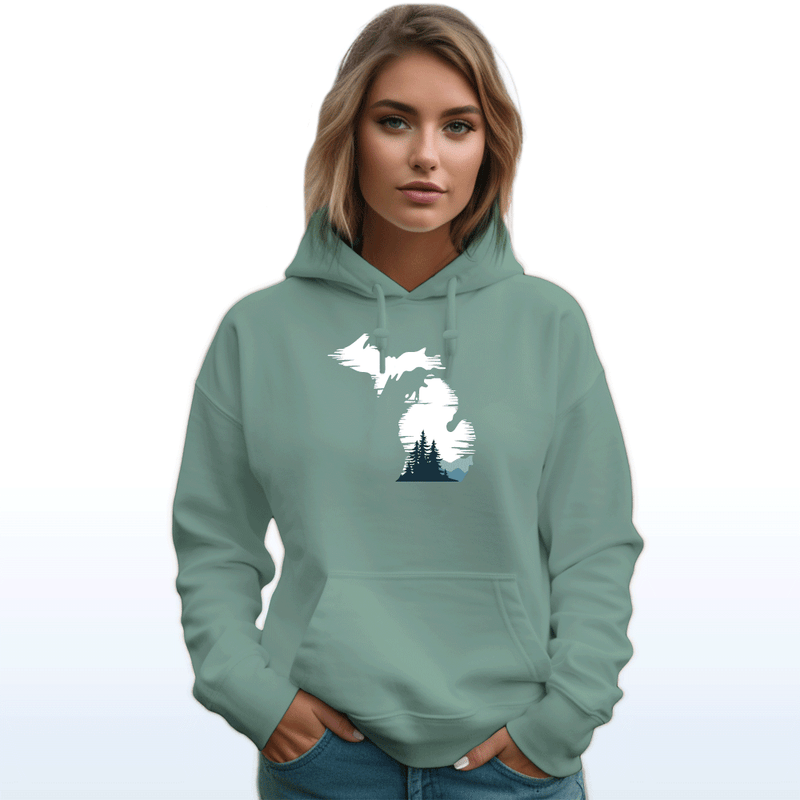 "Michigan Vista"Relaxed Fit Classic Unisex Hoodie