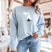 "Michigan Vista"Relaxed Fit Classic Crew Unisex Sweatshirt