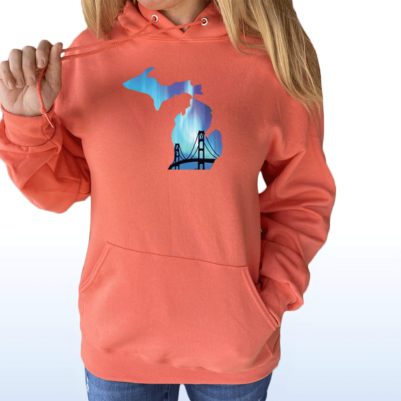 "Bridge Northern Lights"Relaxed Fit Classic Unisex Hoodie