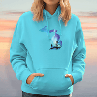 "Bridge Northern Lights"Relaxed Fit Classic Unisex Hoodie