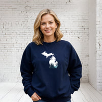 "Michigan Vista"Relaxed Fit Classic Crew Unisex Sweatshirt