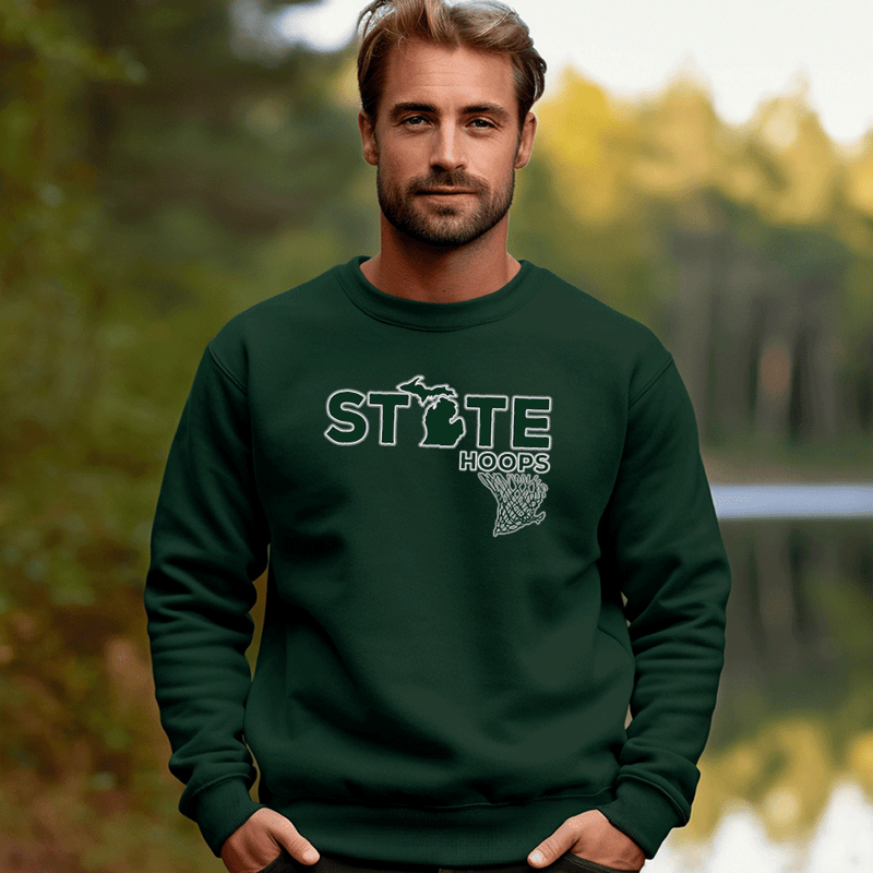 "State Hoops"Men's Classic Crew Sweatshirt