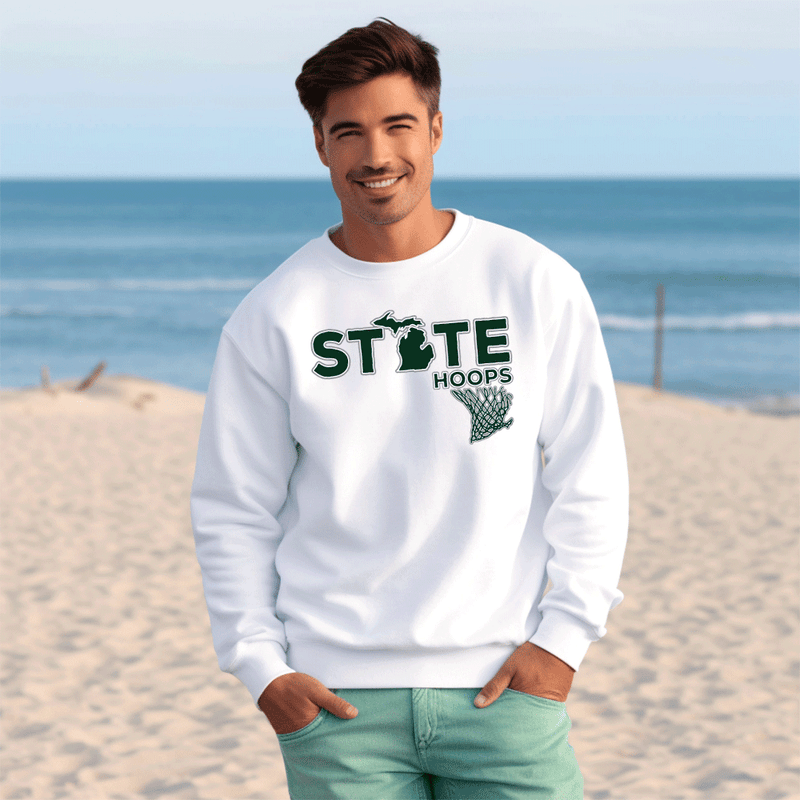 "State Hoops"Men's Classic Crew Sweatshirt