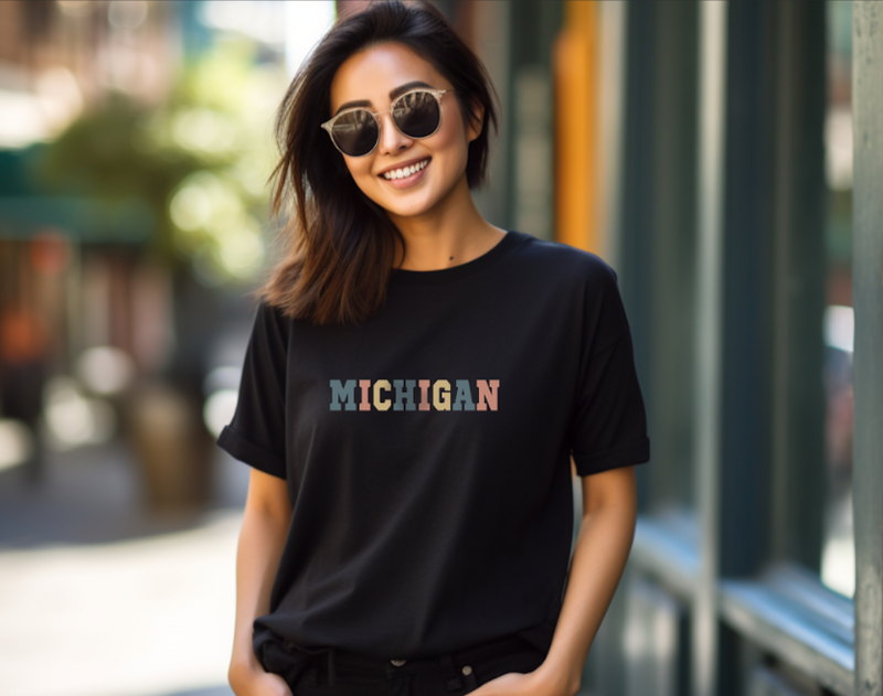 "Timeless Michigan"Relaxed Fit Crew Unisex T-Shirt