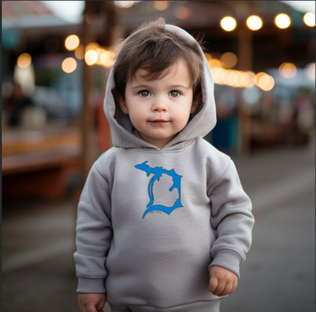 "Football In The D"Toddler Fleece Hooded Sweatshirt