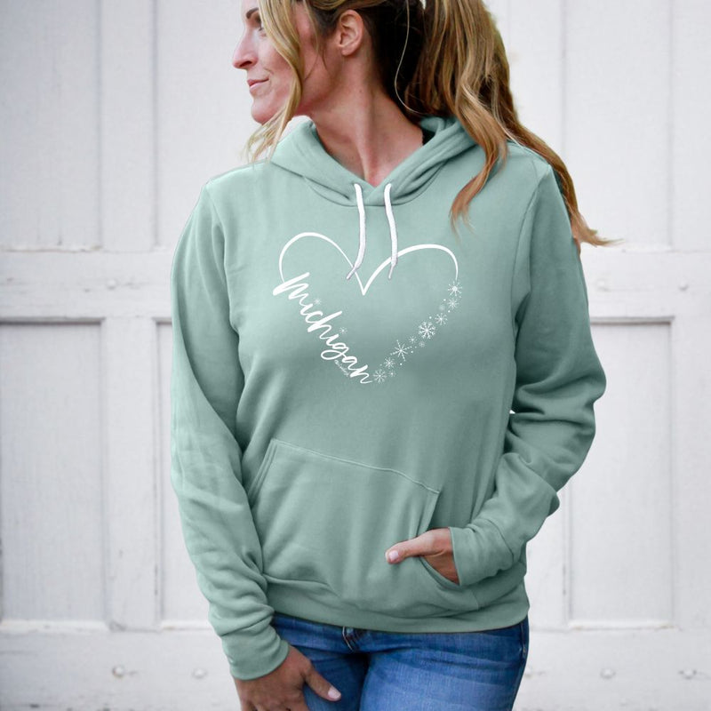 "Fall In Love With Winter"Relaxed Fit Angel Fleece Unisex Hoodie