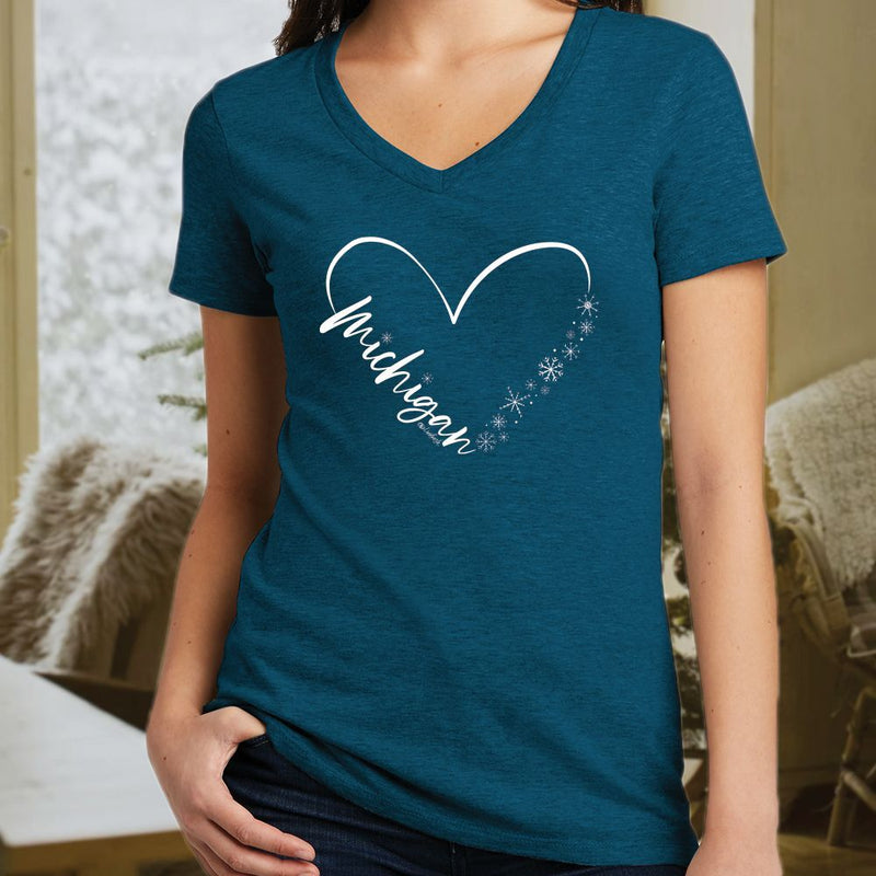 "Fall In Love With Winter"Women's V-Neck