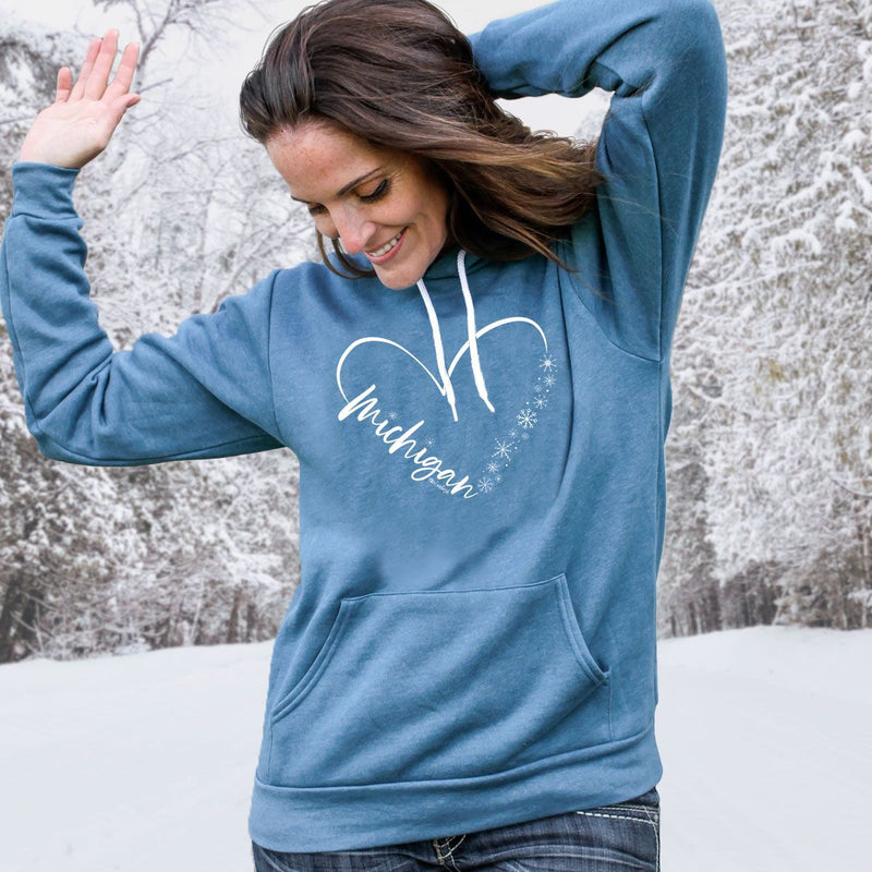 "Fall In Love With Winter"Relaxed Fit Angel Fleece Unisex Hoodie