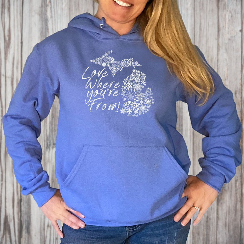 "Michigan Love Where You're From"Relaxed Fit Classic Unisex Hoodie