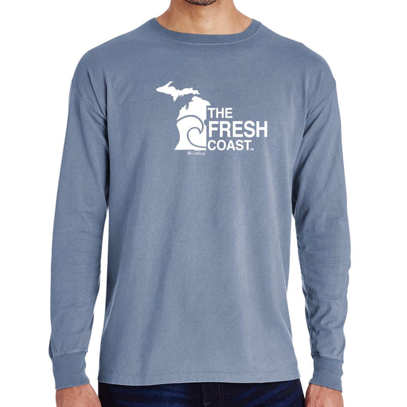 "Fresh Coast"Men's Stonewashed Long Sleeve T-Shirt