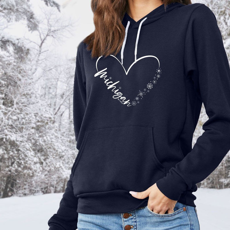 "Fall In Love With Winter"Relaxed Fit Angel Fleece Unisex Hoodie