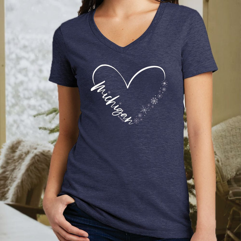 "Fall In Love With Winter"Women's V-Neck