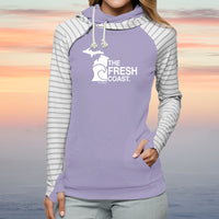 "Fresh Coast"Women's Striped Double Hood Pullover