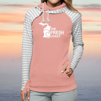 "Fresh Coast"Women's Striped Double Hood Pullover