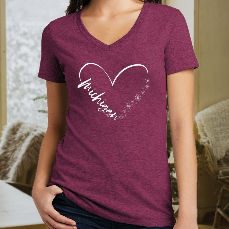 "Fall In Love With Winter"Women's V-Neck