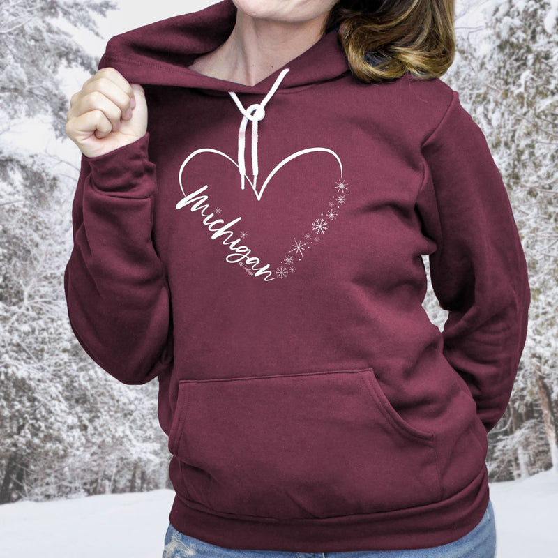 "Fall In Love With Winter"Relaxed Fit Angel Fleece Unisex Hoodie