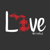 "Michigan Love Plaid"Women's V-Neck