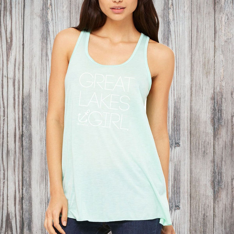 "Great Lakes Girl"Women's Flowy Tank Top CLEARANCE